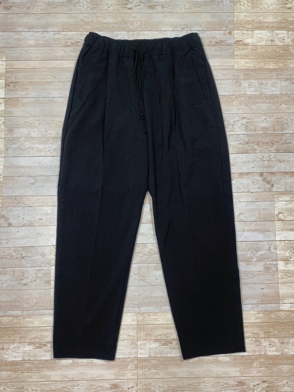 Old Navy Billie High Rise Ankle Pants Size S Black Pleated Straight Leg Pull On